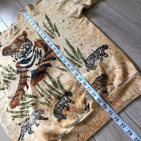 Vintage 90’s TIGER AOP Deep Sea T’s Sweatshirt Adult Unisex Large Made in USA - Picture 11 of 12